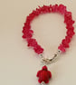 Red quartz bracelet with turtle charm - Image 2