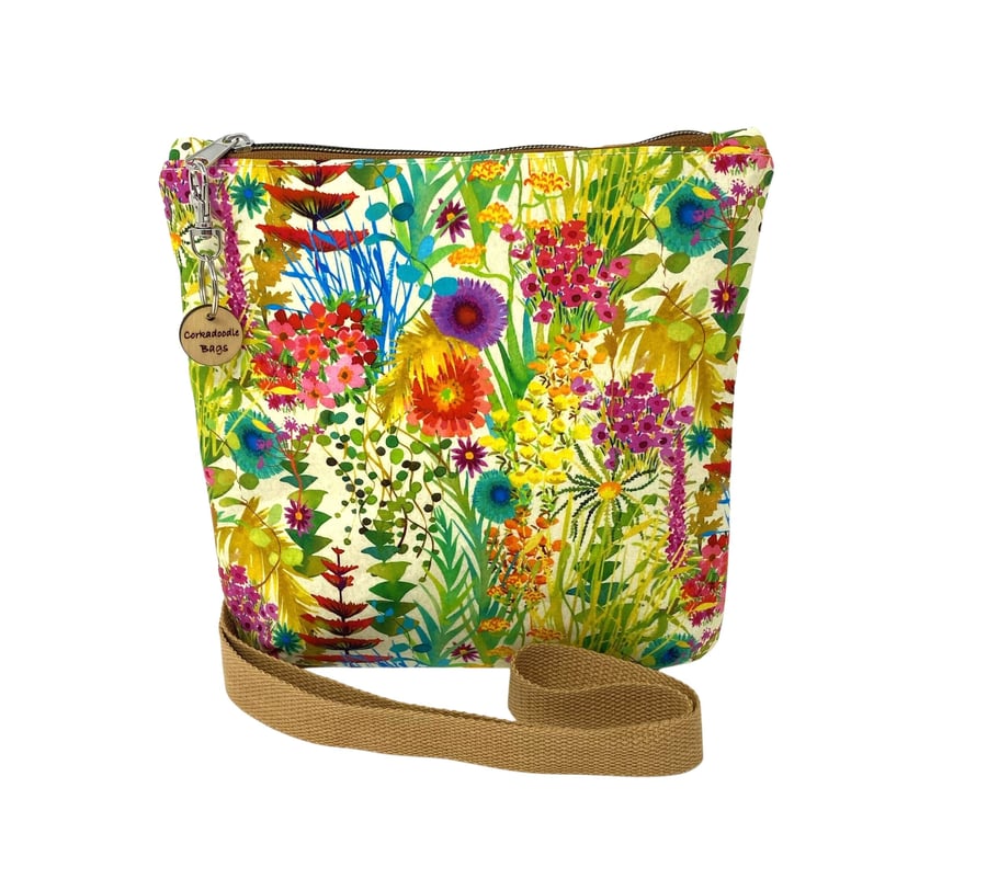 Liberty Tresco Tana Lawn Colourful Flowers Shoulder or Crossbody Bag