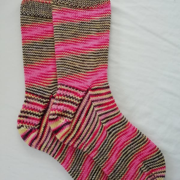 Socks, Luxury hand knitted- Merino wool- Medium size 5-6