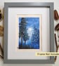 A Winter Night landscape artwork, landscape illustration, wall art