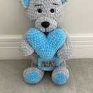 Baby Boy Adorable Handmade Teddy Bear Plush - Personalized Cuddly Toy for Baby S