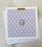 Happy birthday Handmade ceramic Gift card, greetings card, love heart card - Image 1