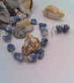 Bracelet and Earring Set Made with White Ceramic Beads with Blue Pattern - Image 4