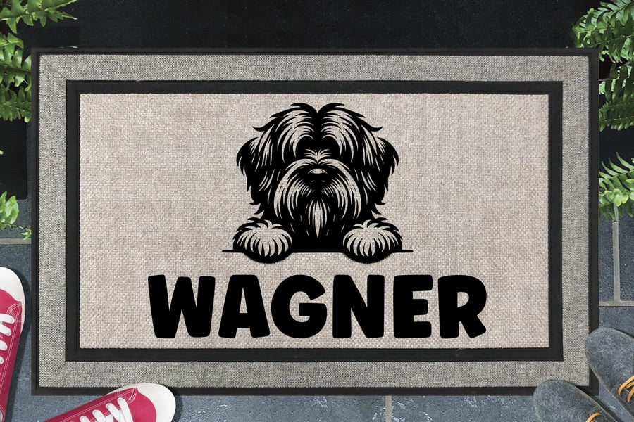 Briard Dog Door Mat - Personalised All Weather Doormat - 45x70cm 