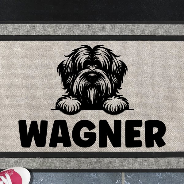 Briard Dog Door Mat - Personalised All Weather Doormat - 45x70cm 