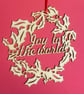 'Joy to the World' wooden Christmas wreath (medium)