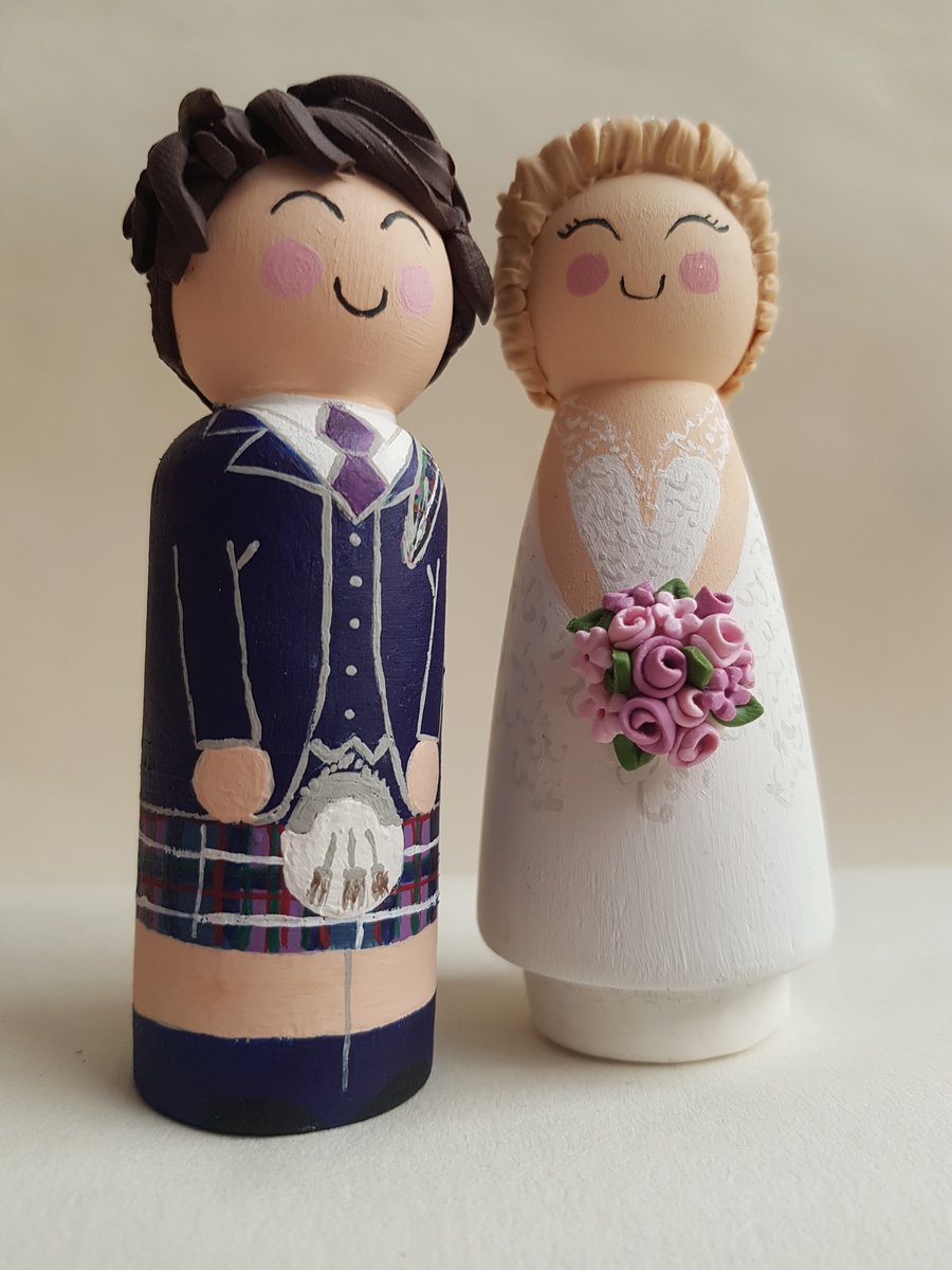 Bespoke Wedding Cake Toppers Personalised LGBTQ Bride and Groom
