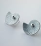 Shell studs in grey and silver - Image 2