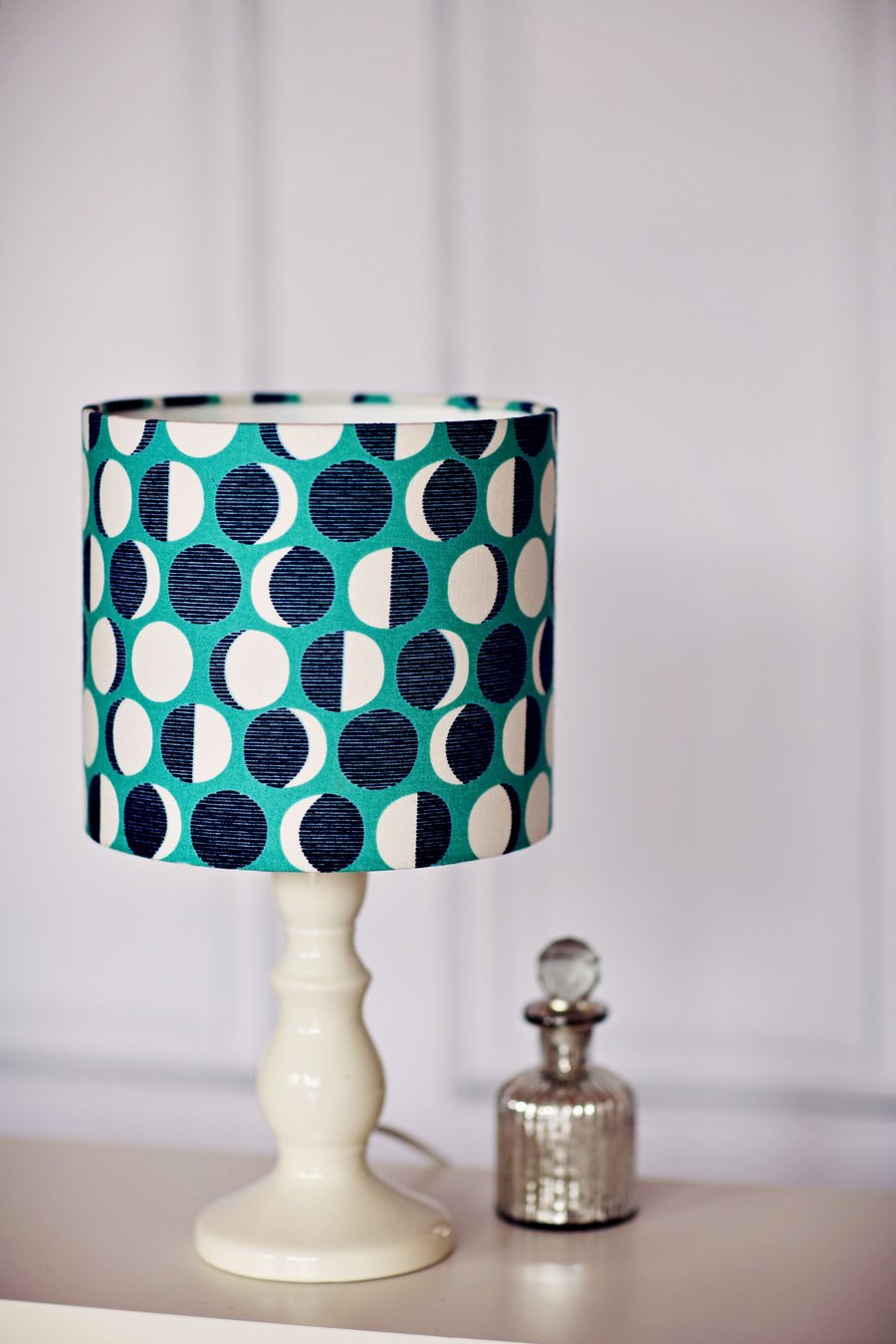 HALF PRICE SALE 20cm Blue moon blue lampshade blue lamp shade drum lampshade