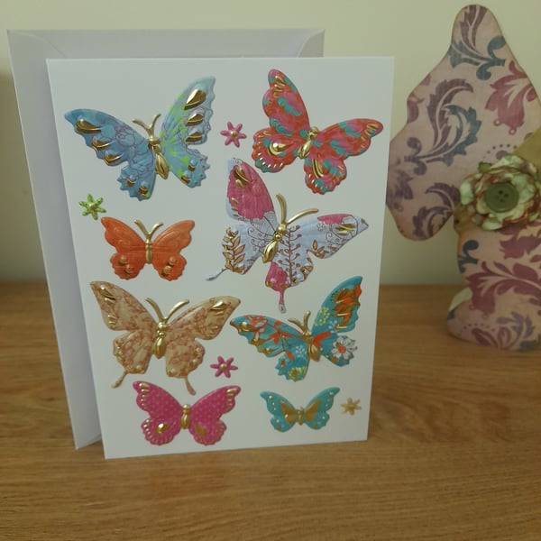 BUTTERFLY GREETING CARD.