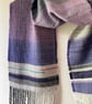 Yorkshire Lavender Handwoven Herringbone Lambswool Scarf, Purple - Image 2