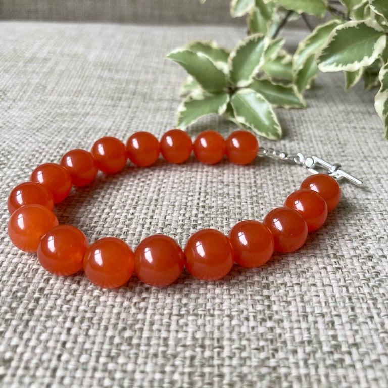 Quartzite Bracelet, Orange, SALE