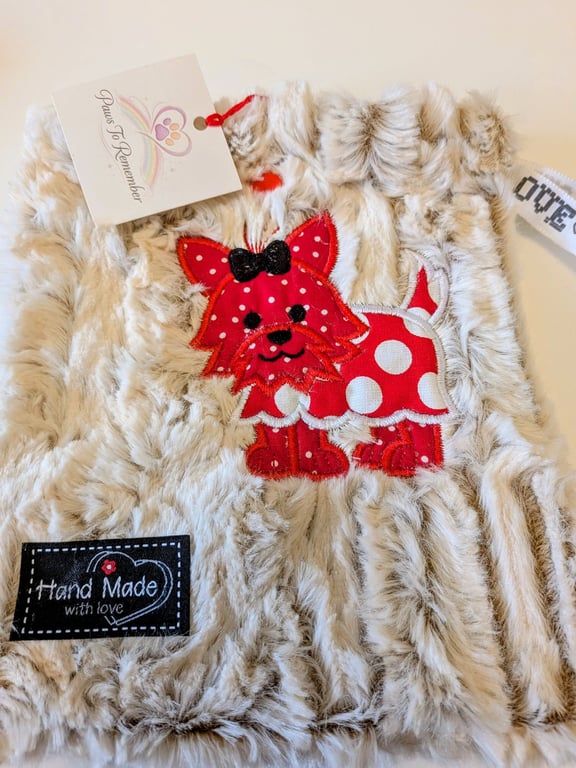 Soft Furry EBook Reader Cover - Handmade with Applique Yorkie 