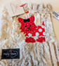 Soft Furry EBook Reader Cover - Handmade with Applique Yorkie 