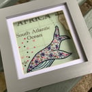 Hand Embroidered Picture of Humpback Whale