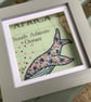 Hand Embroidered Picture of Humpback Whale