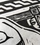 Lady Godiva. A lino-cut print of the Coventry legend. - Image 2