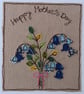 Mother's Day Card with Embroidered Bouquet of Bluebells  - Image 3