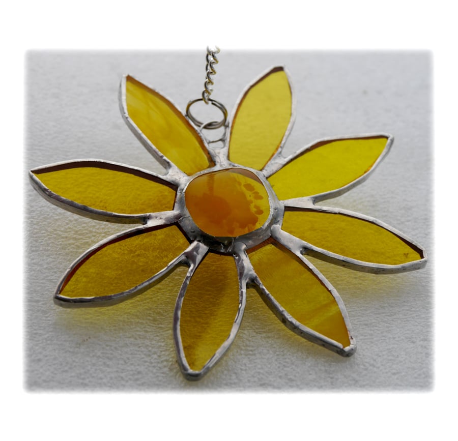 Sunflower Suncatcher Handmade Stained Glass 044