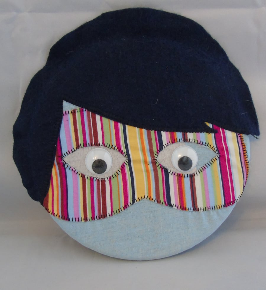 Covered Cork Pinboard - Superhero (Blue Hair) 