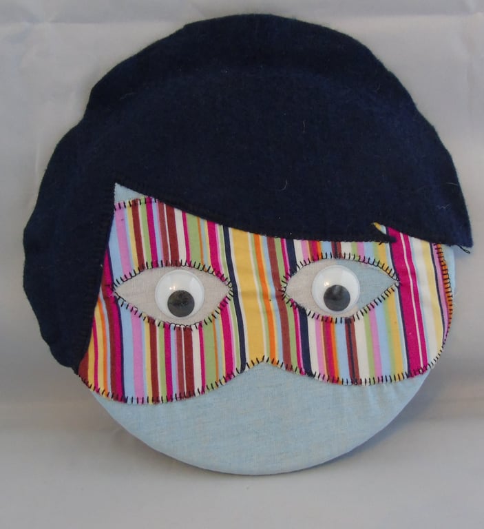 Covered Cork Pinboard - Superhero (Blue Hair) 