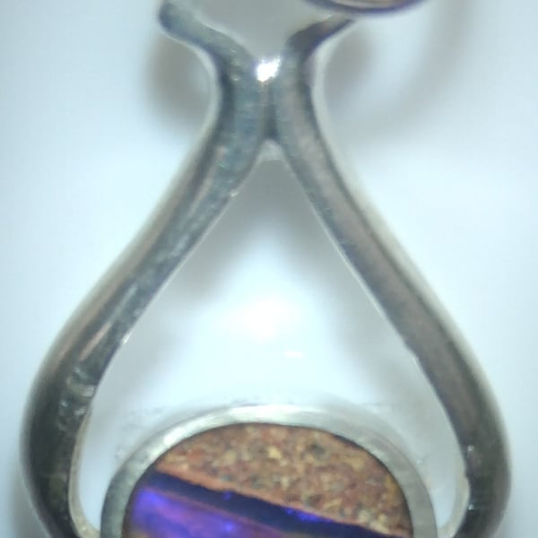AUSTRALIAN PIPE BOULDER OPAL PENDANT 