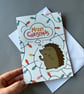 Pack of 6 Merry Christmas hedgehog cards. Festive hedgehog cards. - Image 6