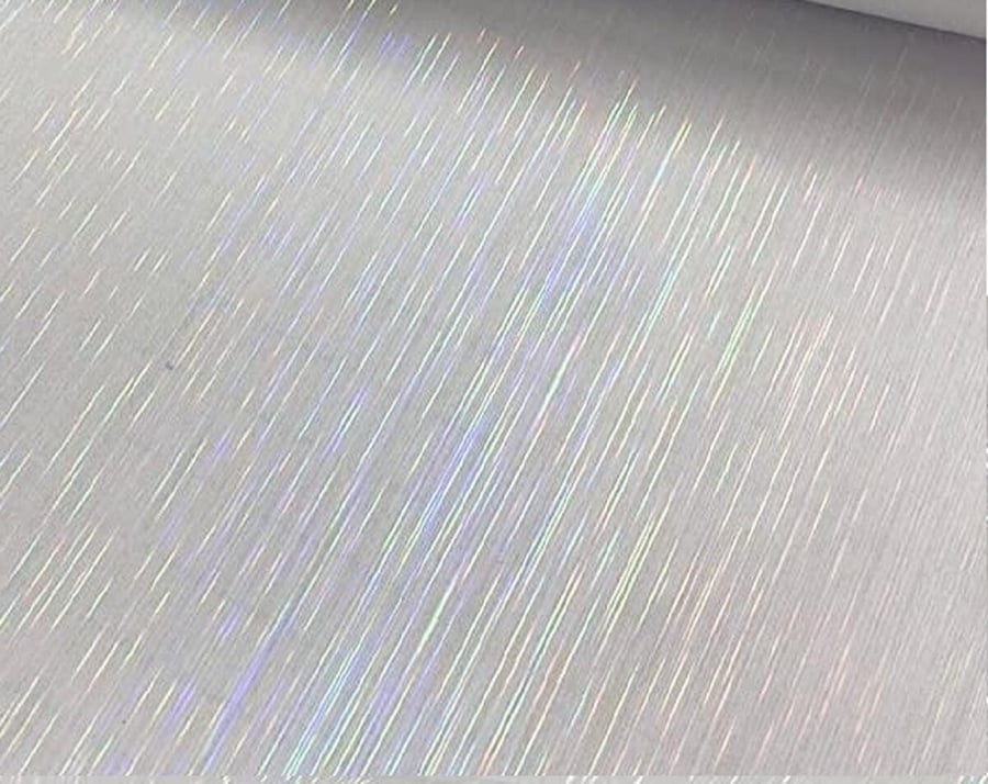 10 Sheets Self Adhesive Linear Transparent Holographic Vinyl Overlay Sheets Stic