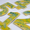 Stoneware House Tiles weahterproof glaze Ceramic house Address Number