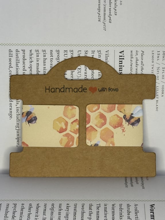 Bee Print Magnetic Bookmarks (Pair)