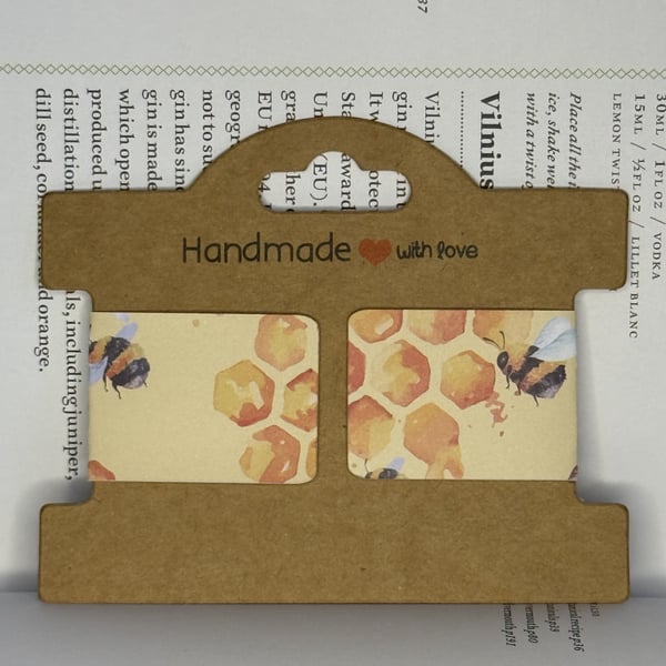 Bee Print Magnetic Bookmarks (Pair)