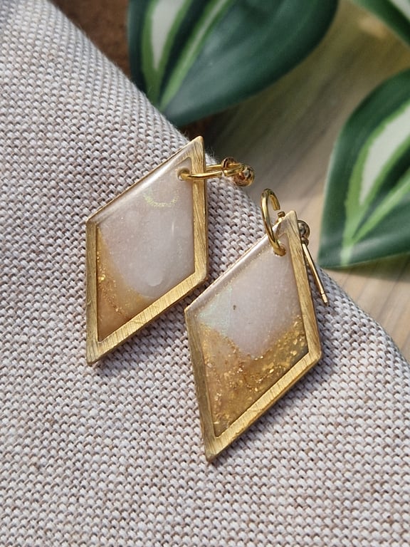 Polymer Clay Earrings: Shoreline 