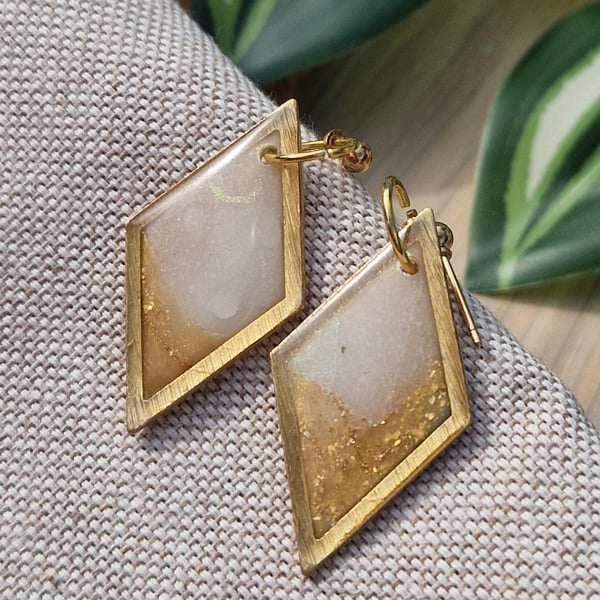Polymer Clay Earrings: Shoreline 