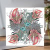 Hermit Crab Kaleidoscope Greeting card