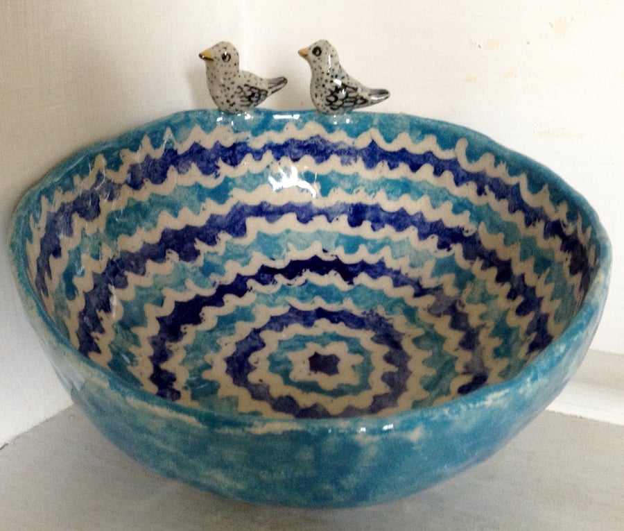 Bowl with birds SALE !