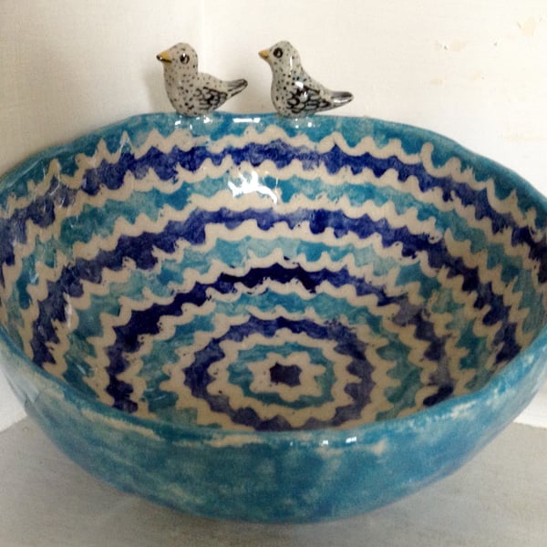 Bowl with birds SALE !