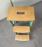 Sage Green Wooden Folding Step Stool- Handmade Kitchen Steps - Image 2