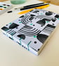 A6 Mixed Media Sketchbook with Unique, Hand-printed Covers and Coptic Binding. - Image 2