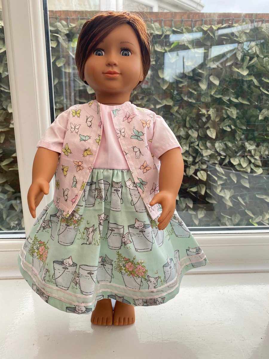 Dolls Clothes Dress and Gilet