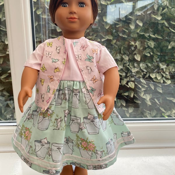 Dolls Clothes Dress and Gilet