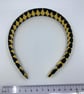 Black and Yellow Gold Diamond Pleated Hairband - Image 3