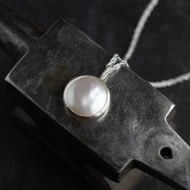 Pearl Necklace - Unique Freshwater Pearl Pendant - Bridal Jewellery