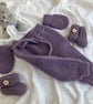 Hand Knitted Complete Baby Girl's "Coming Home" Matinee Set (newborn) - Image 4
