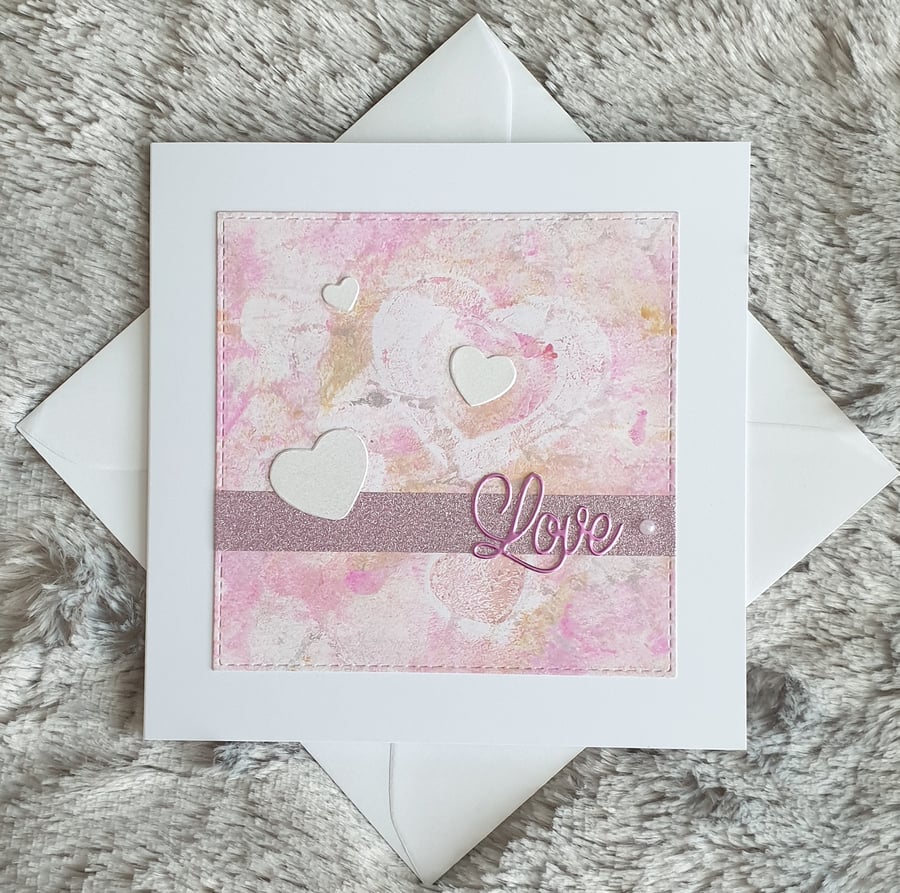 Pink Love Card (Anniversary, Valentine's)