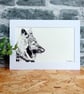 German Shepherd Dog Print - long haired pet print GSD alsation - Image 6
