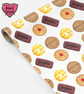 Biscuit wrapping paper with jammy dodger, bourbon, digestive biscuits - Image 5