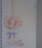 3D Luxury Handmade Card Happy Mother's Day Vase of Tulips Books and Cup of Tea - Image 2