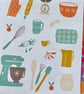 Love Baking Sticker Sheet, Cute Stationery - Image 4