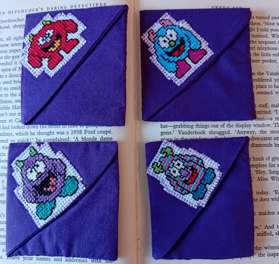 Handmade Monster Corner Bookmarks – Fun, Quirky, and Upcycled!
