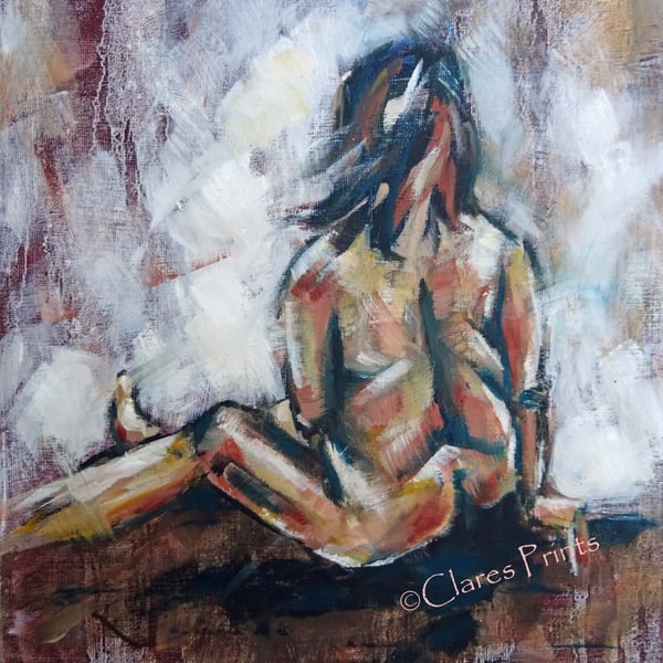 Female Nude Art Original Oil Painting 